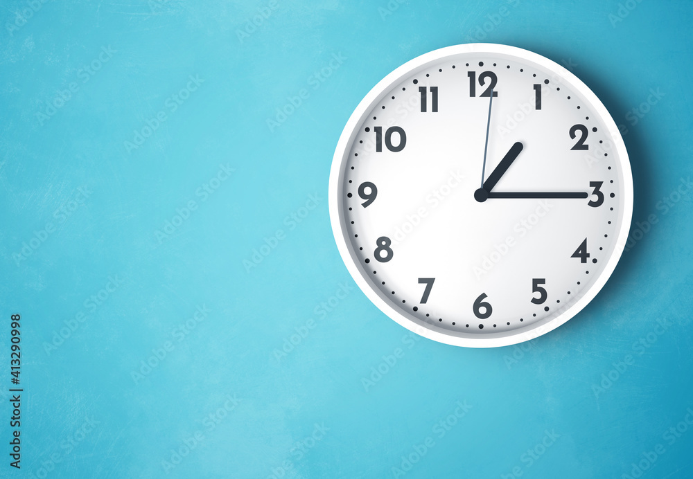 01:15 or 13:15 wall clock time Stock Photo | Adobe Stock