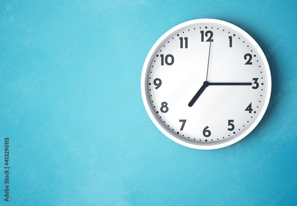 Como Poner El Reloj Marca Hora Analogo 07:15 Or 19:15 Wall Clock