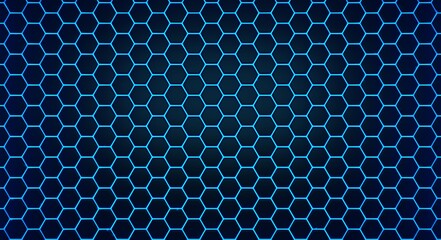 Wall Mural - Hexagon background. Abstract geometric hexagonal background. Grunge surface, 3d illustration rendering. 