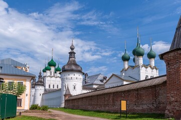 Wall Mural - Golden Ring of Russia.The Kremlin wall of the ancient Rostov Kremlin