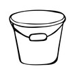 © Ирина Королева - Bucket. Vector bucket hand drawn. Hand drawn vector illustration in doodle style, isolated on a white background. Doodle style. Vector outlines isolated element for design.