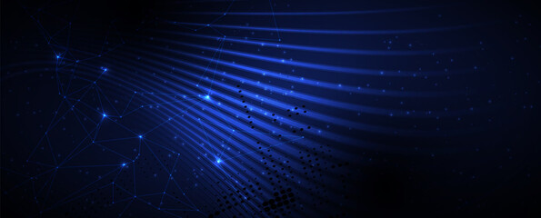Technology data background, idea of global business solution