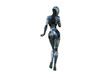© W.S. Coda - Image robot created in female figure with different viewing angles, isolated on a white background. Template for Photoshop as a smart object suitable for other picture composing. 3d rendering.