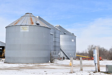 Canvas Print - Grain Bins