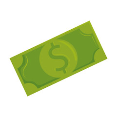 Wall Mural - bill money dollar banknote icon vector illustration design