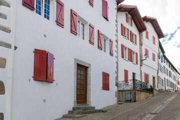 Wall Mural - Typical houses in Espelette