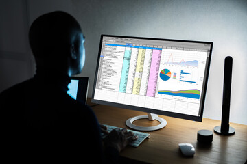 Poster - Analyst Employee Working With Spreadsheet