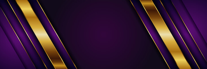 Poster - abstract 3d style luxury golden line overlap layer background . luxurious modern dark in gold shades