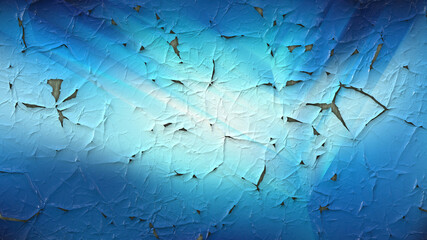 Poster - Blue Cracked Grunge Wall Texture
