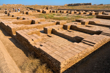 Wall Mural - Archaeologist restoring the ancient Sauran Settlement, Kazakhstan