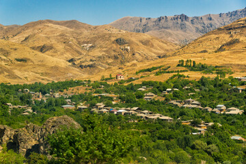 Poster - Village with vineyard, Areni, Vayots Dzor Province, Armenia