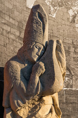 Poster - Stone statue in the Inner City of Baku, Azerbaijan