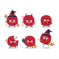 Poster - Halloween expression emoticons with cartoon character of slice of beet