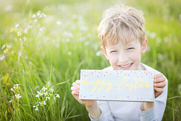 Canvas Print - boy at easter time