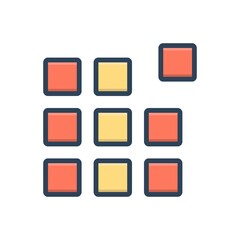 Color illustration icon for element