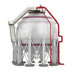 Spherical Storage Tank Isolated