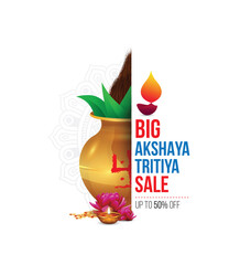 Akshaya Tritiya Festival Offer Poster Background Template with Discount Tag