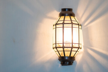 Poster - Light lamp in morocco style decoration interior