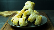 Puff Pastry Bear Claws. Chocolate Pastry