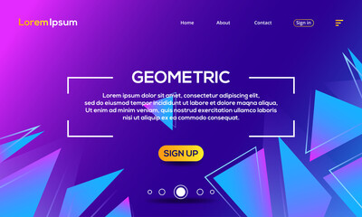 Sticker - Landing page geometric texture abstract background template