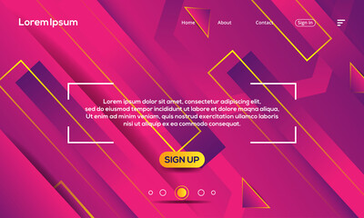 Sticker - Minimalistic landing page abstract background template