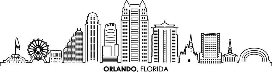 Sticker - ORLANDO Florida SKYLINE City Silhouette
