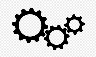 Poster - Mechanical gears in checkerboard background.