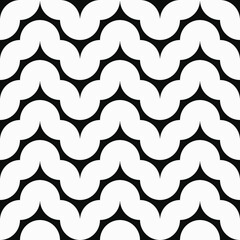 Poster - Abstract vector geometric seamless pattern. Black and white illustration.