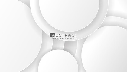 Wall Mural - Abstract background 3d With white grey smooth colour gradient, circle with shadow isolated white background vector illustration