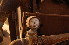 Close-up Of Old Rusty Machine Part
