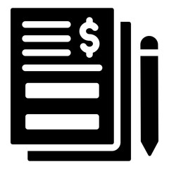 Sticker - 
Income report glyph icon, editable vector 
