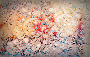 Poster - Mystic color abstract background, circle bokeh
