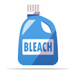 Bottle of bleach vector isolated illustration