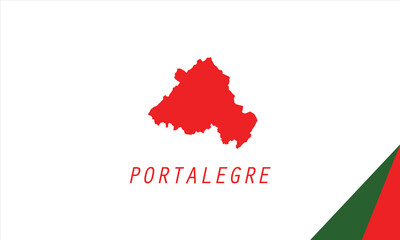Wall Mural - Portalegre map Portugal region vector illustration.