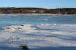 Zimowy krajobraz nad rzeką