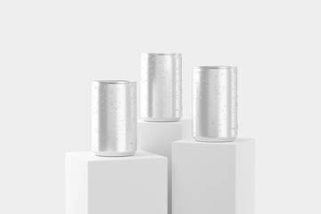 Wall Mural - 150ml Soda Can White Blank 3D Rendering Mockup