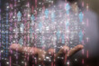 © vegefox.com - Abstract network of physical devices on the Internet using a network connection with statistics numbers 3d illustration
