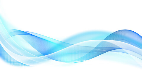 abstract blue wave background with halftone