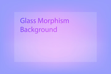 Poster - Abstract gradient background. Transparent frame in glass morphism style