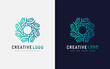 © Rtn_Studio - Abstract Creative Logo Design Based From Geometric Colorful Lines. Vector Logo Illustration.