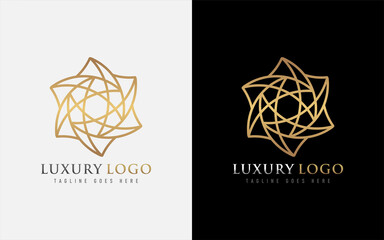 Aufkleber - Luxury Logo Based From Creative Geometric Lines. Usable For Business and Brand Company. Vector Logo Illustration.