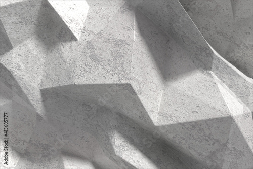 Obraz Dibond Abstract illustration of geometrical shape texture on grey background