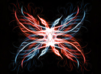 Poster - Flying phoenix bird as symbol of rebirth and new beginning