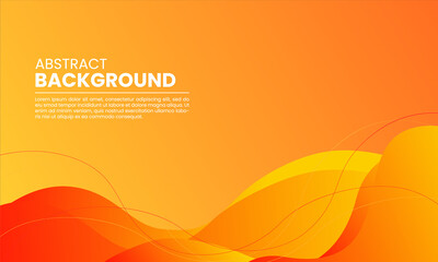 Wall Mural - Abstract yellow orange background. Dynamic gradient wave background with flow lines