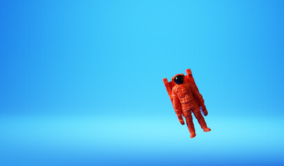 Poster - astronaut pop art poster background.