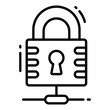 © CreativeStudio - Network Lock, Protection and security vector icons set cyber computer network business data technology