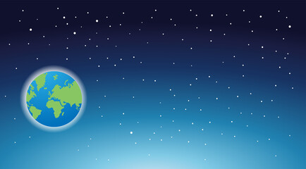 earth and sky background vector illustration