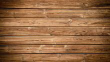 Old Brown Rustic Dark Grunge Wooden Texture - Wood Background Banner	
