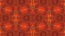 Abstract Geometric Orange Kaleidoscope Background.