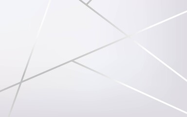 Wall Mural - Abstract white chrome lines vector background